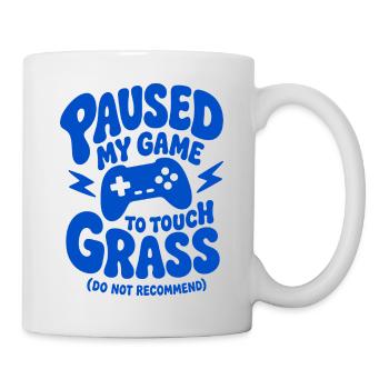 J’ai mis mon jeu en pause pour toucher l’herbe - Mug blanc - blanc - Droite