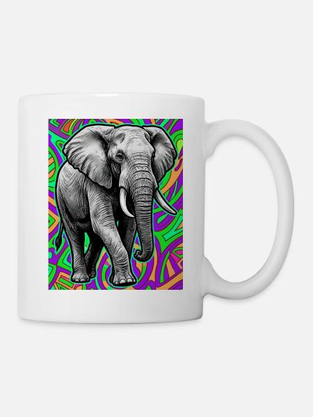 Elefant - Tasse - Weiß