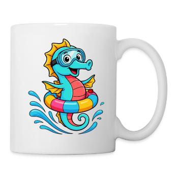 Funny seahorse - Mug - white - Right