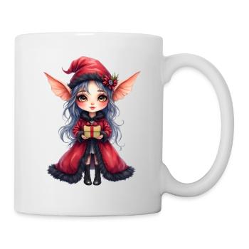 Rote Mantel-Weihnachtsfee - Tasse - Weiß - Rechts