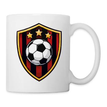 Schwarzrot Shield Fußballstern - Tasse - Weiß - Rechts