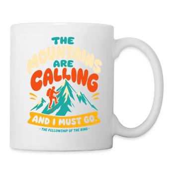 The Mountains Are Calling Hiking - Tasse - Weiß - Rechts