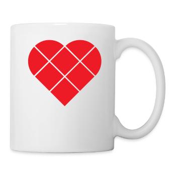 Clamping Blocks Heart: I Love Bricks - Mug - white - Right