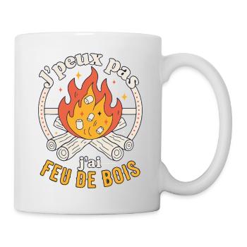 J’peux pas j’ai feu de bois - Mug blanc - blanc - Droite
