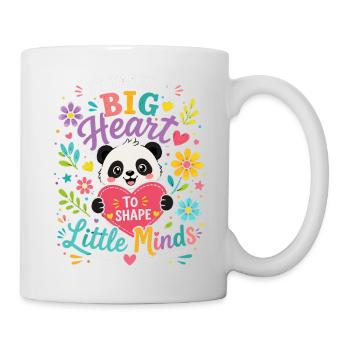 Big Heart Little Minds - Panda Lehrerin Erzieherin - Tasse - Weiß - Rechts