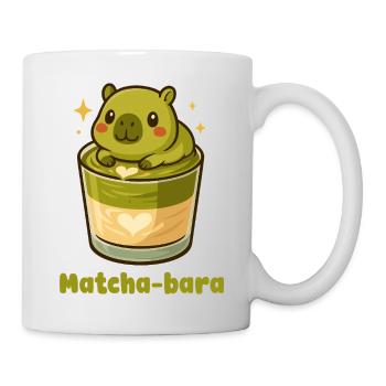 Matcha-bara Capybara Matcha Tee Kawaii Vert mignon - Mug blanc - blanc - Droite