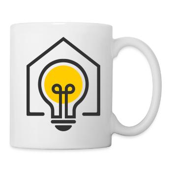 Elektriker Haus Glühbirne Motiv - Tasse - Weiß - Rechts