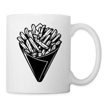 cornet_de_frites - Tasse - Weiß - Rechts