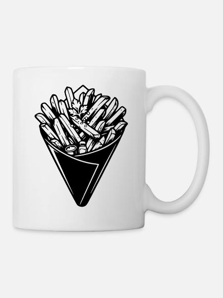 cornet_de_frites - Tasse - Weiß