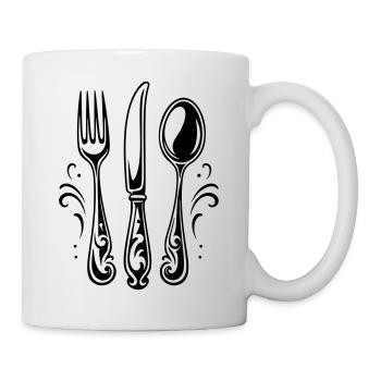 Besteck - Tasse - Weiß - Rechts