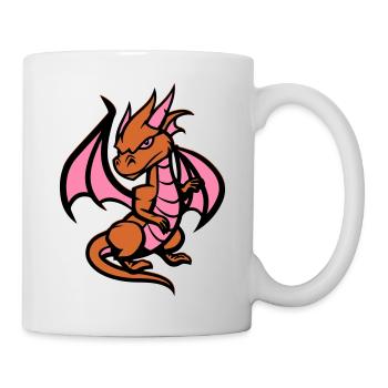 Kleiner Drachen - Tasse - Weiß - Rechts