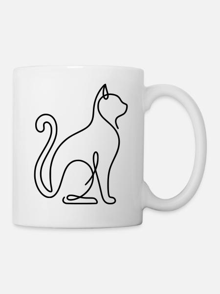 Minimalistischer Online-Chat - Tasse - Weiß