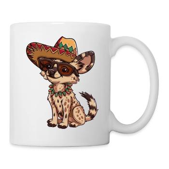Sombrero drôle de hyène - Mug blanc - blanc - Droite