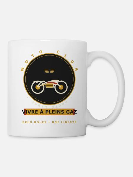 MotoClub Liberté Plein Gaz - Mug blanc - blanc