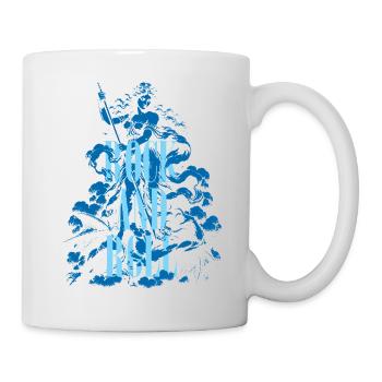 Rock'n'Roll-Engel kämpfen gegen den Teufel - Tasse - Weiß - Rechts