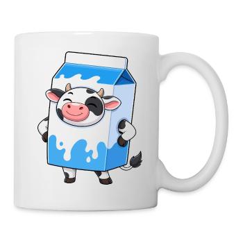 Cow in Milk Carton Cartoon - Mug - white - Right