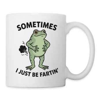 Frog Saying Humor Sometimes I Just Be Fartin - Mug - white - Right