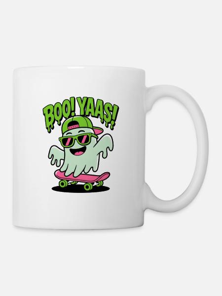Skateboard Sprite BOO YAAS - Mug - white