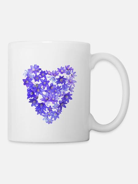 Blue Violet Heart - Mug - white