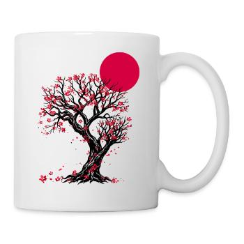 Crimson Blossom Moon Tree - Mug - white - Right