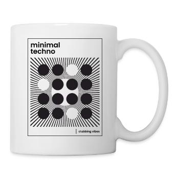 Minimal-Techno-Poster - Tasse - Weiß - Rechts