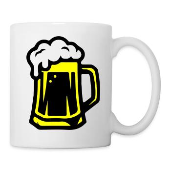 Chope à bière Icône de la bière - Mug blanc - blanc - Droite