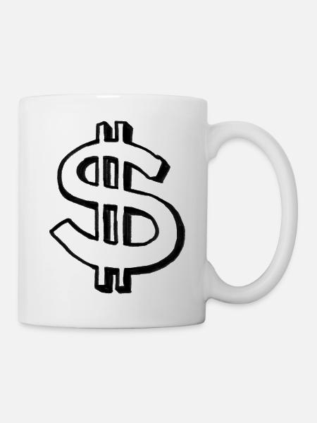 Dollar Sign – Illustration - Mug - white