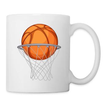 Explosion de panier de basket-ball - Mug blanc - blanc - Droite
