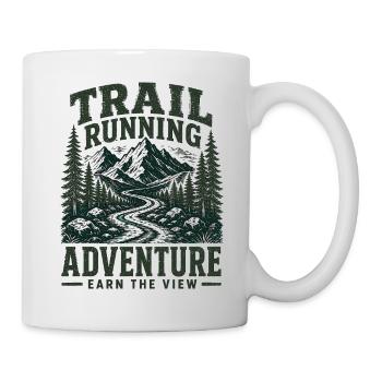 Trailrunning-Abenteuer. Verdiene dir die Sicht - Tasse - Weiß - Rechts