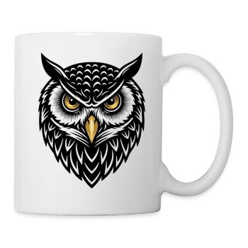 Owl Owl Mascot Logo Sport Gaming - Mug - white - Right