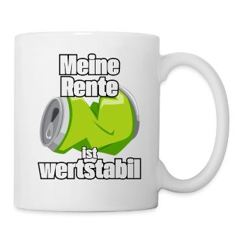 Meine Rente bleibt stabil - Tasse - Weiß - Rechts