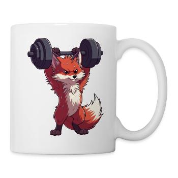Fuchs trainiert - Tasse - Weiß - Rechts
