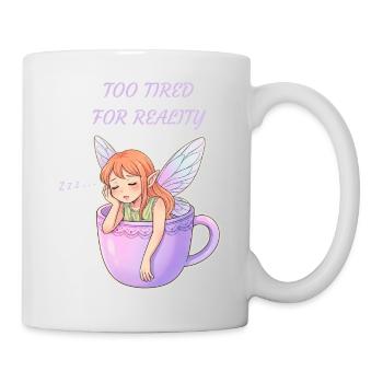 Tired Fairy Sleeping In The Mug - Mug blanc - blanc - Droite