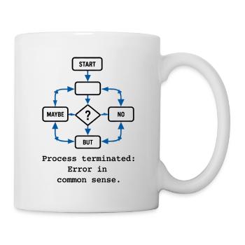 Process Terminated: Error in Common Sense - Mug - white - Right