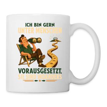 Unter Menschen mit Sicherheitsabstand - Tasse - Weiß - Rechts