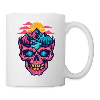 Skull Mountain Landscape - Mug - white - Right