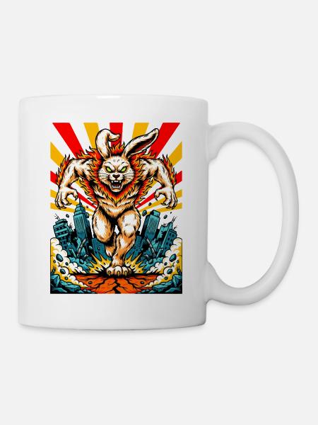 Monsterhase Wut - Tasse - Weiß