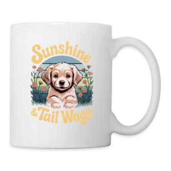 Sunshine and the Dog in the Garden - Mug - white - Right