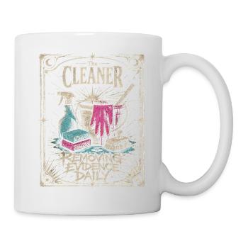 Seau rétro de nettoyage - Enlever les preuves au quotidien - Mug blanc - blanc - Droite