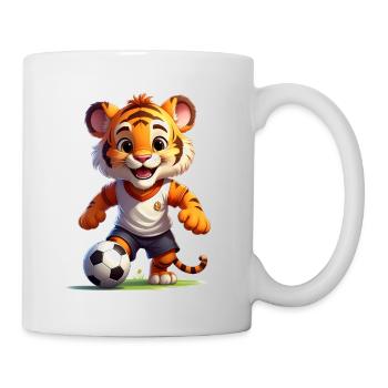 Little tiger playing football - Mug - white - Right