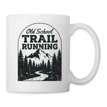 Course sur sentier à l’ancienne - Mug blanc - blanc - Droite