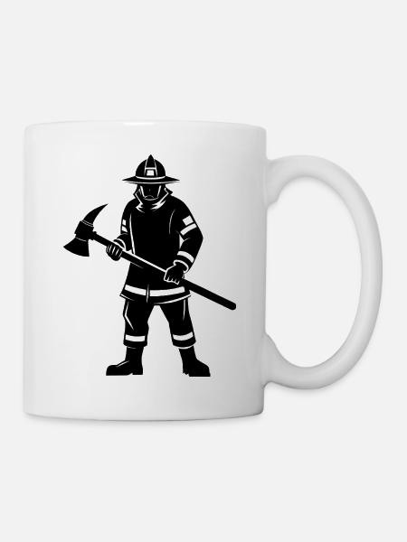 Feuerwehrmann - Tasse - Weiß