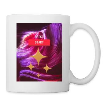 Start Retro Neon Galaxy - Tasse - Weiß - Rechts