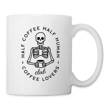 Squelette du club des amateurs de café - Mug blanc - blanc - Droite