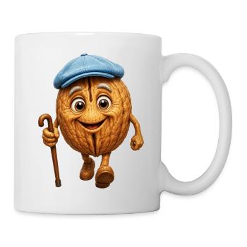 Walnut va se promener - Mug blanc - blanc - Droite