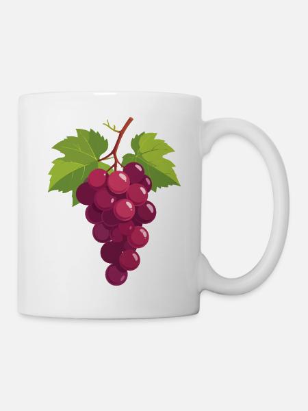 Weintrauben - Tasse - Weiß
