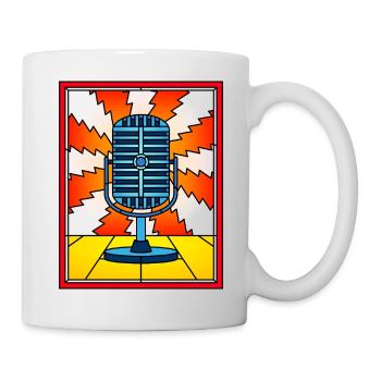 Stained Glass Vintage Microphone - Mug - white - Right