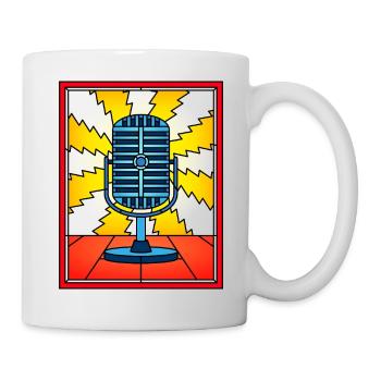 Stained Glass Vintage Microphone - Mug - white - Right