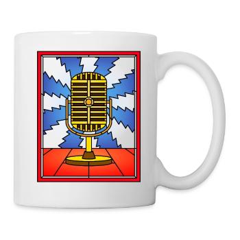 Retro Microphone Stained Glass Design - Mug - white - Right