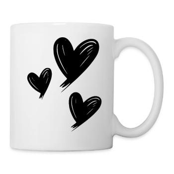 Herzen  - Tasse - Weiß - Rechts